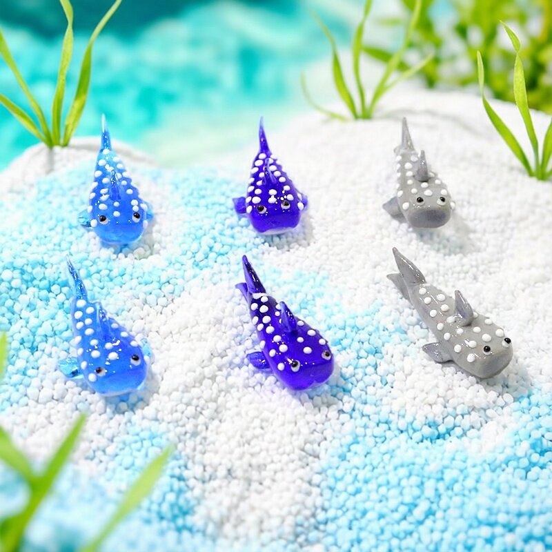 Marine Aquarium Japan - Miniaturowa szklana figurka rekina, urocza statuetka