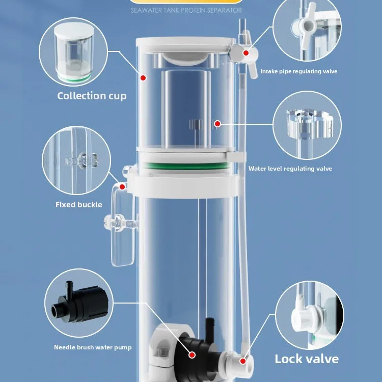 110V-240V Nowy Mini Separator  – Protein Skimmer Hang On recenzja i cena